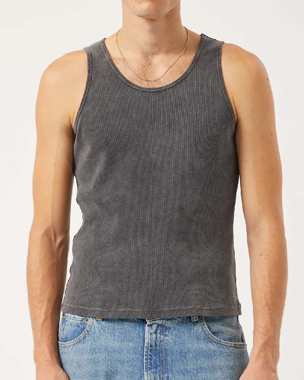 Ribbed Tank - Black - 3