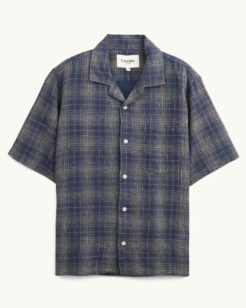 Wavy Linen SS - Navy