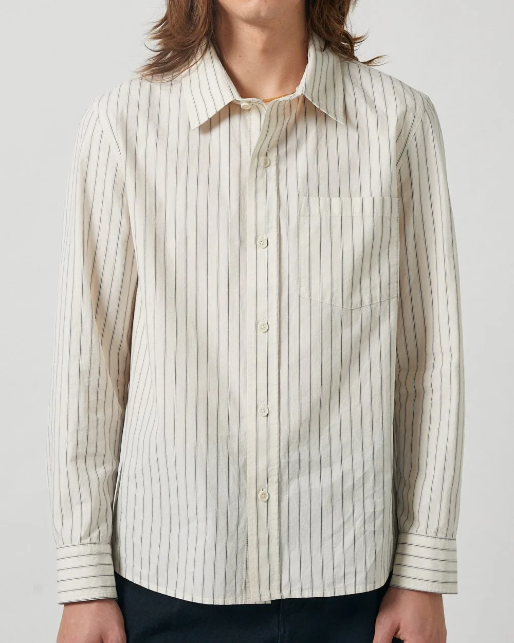 Poplin Stripe LS - Natural - 3