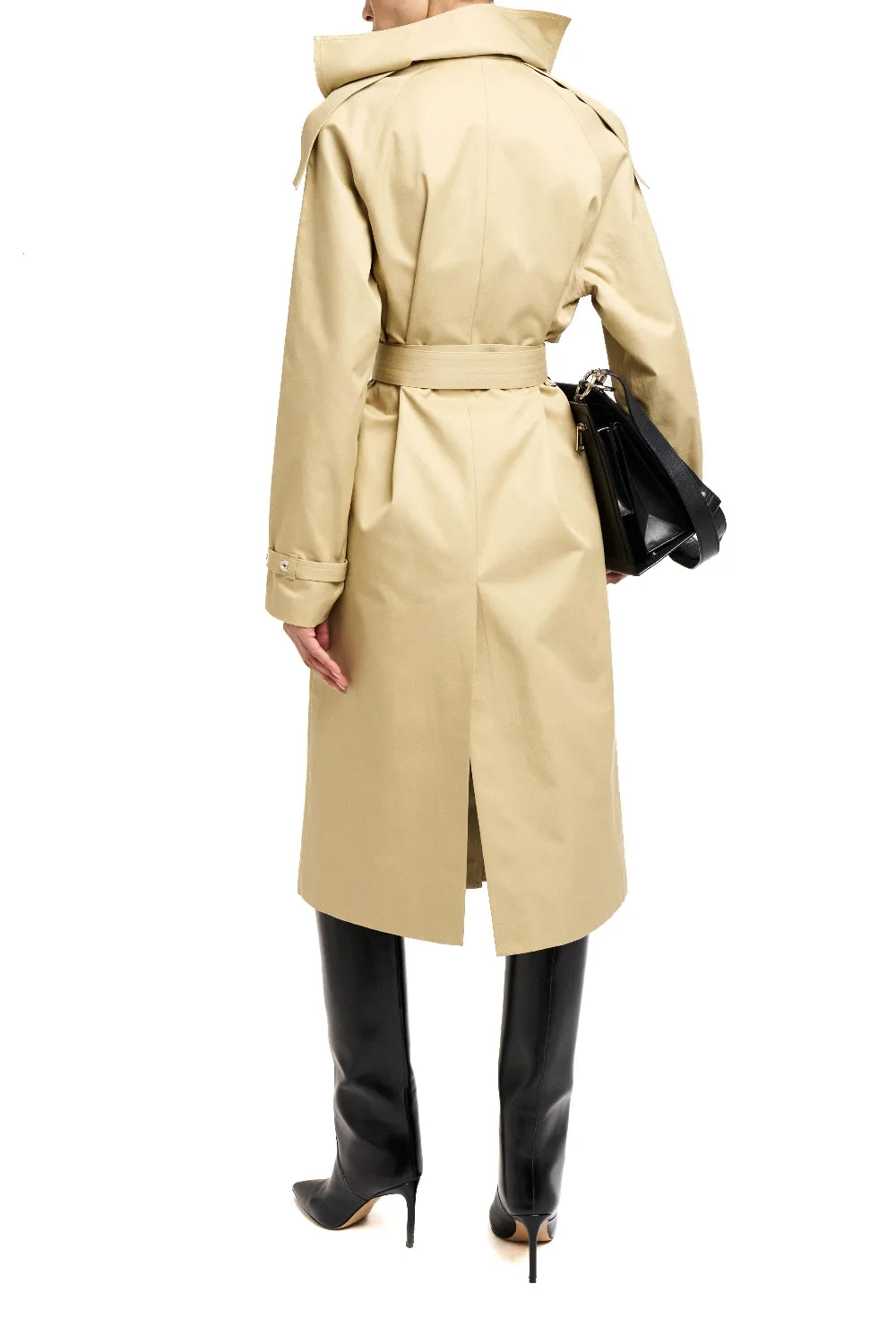 BEIGE TRENCH COAT COL - 5