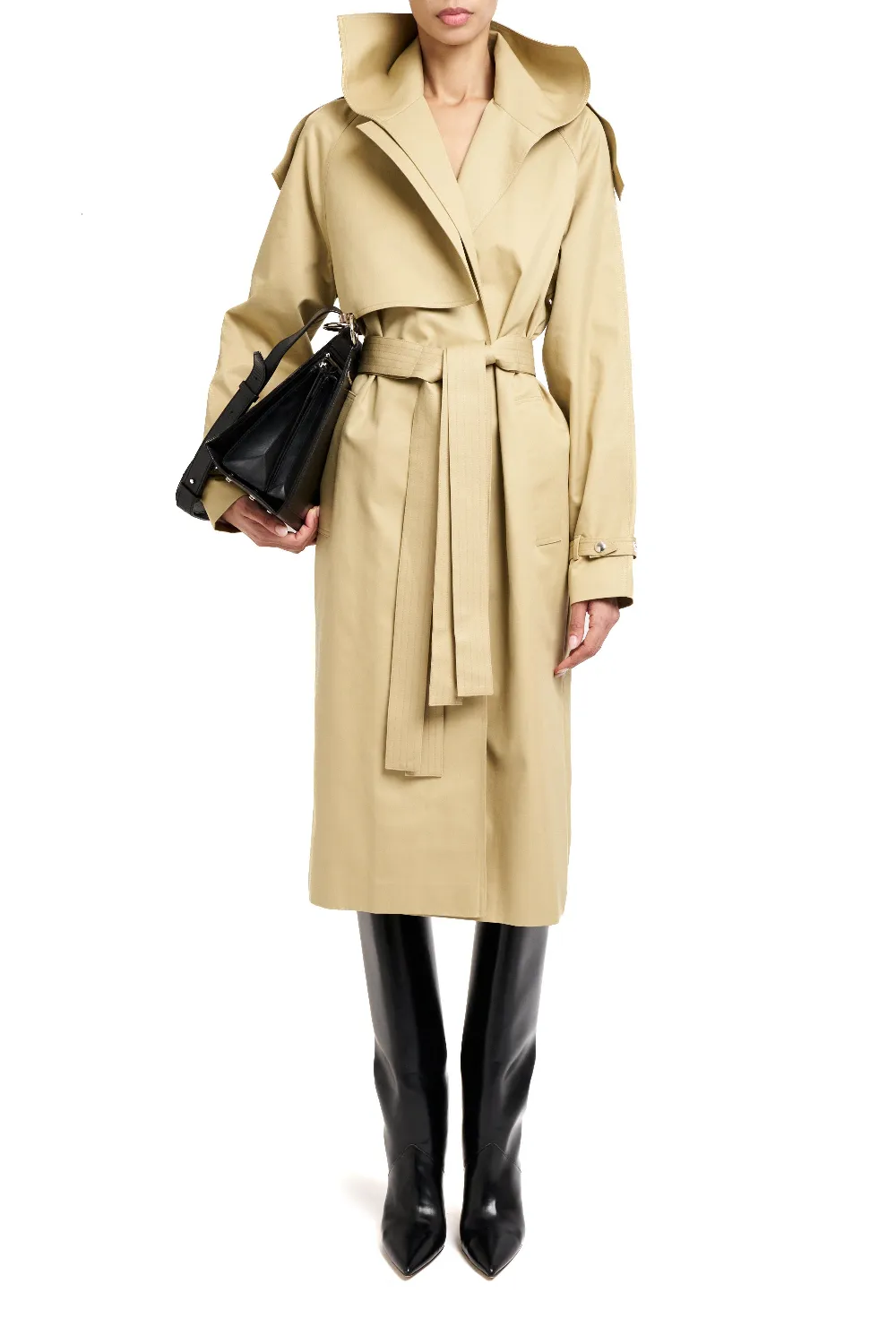 BEIGE TRENCH COAT COL