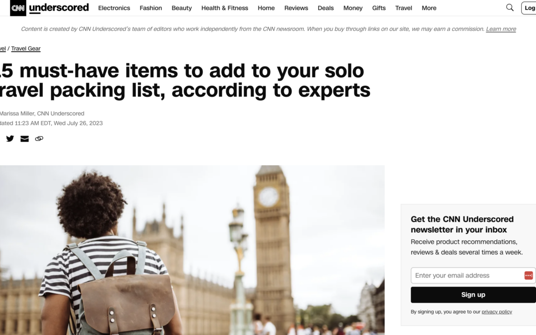 CNN - 15 articles indispensables à ajouter à votre liste de voyage en solo, selon des expertsCNN -