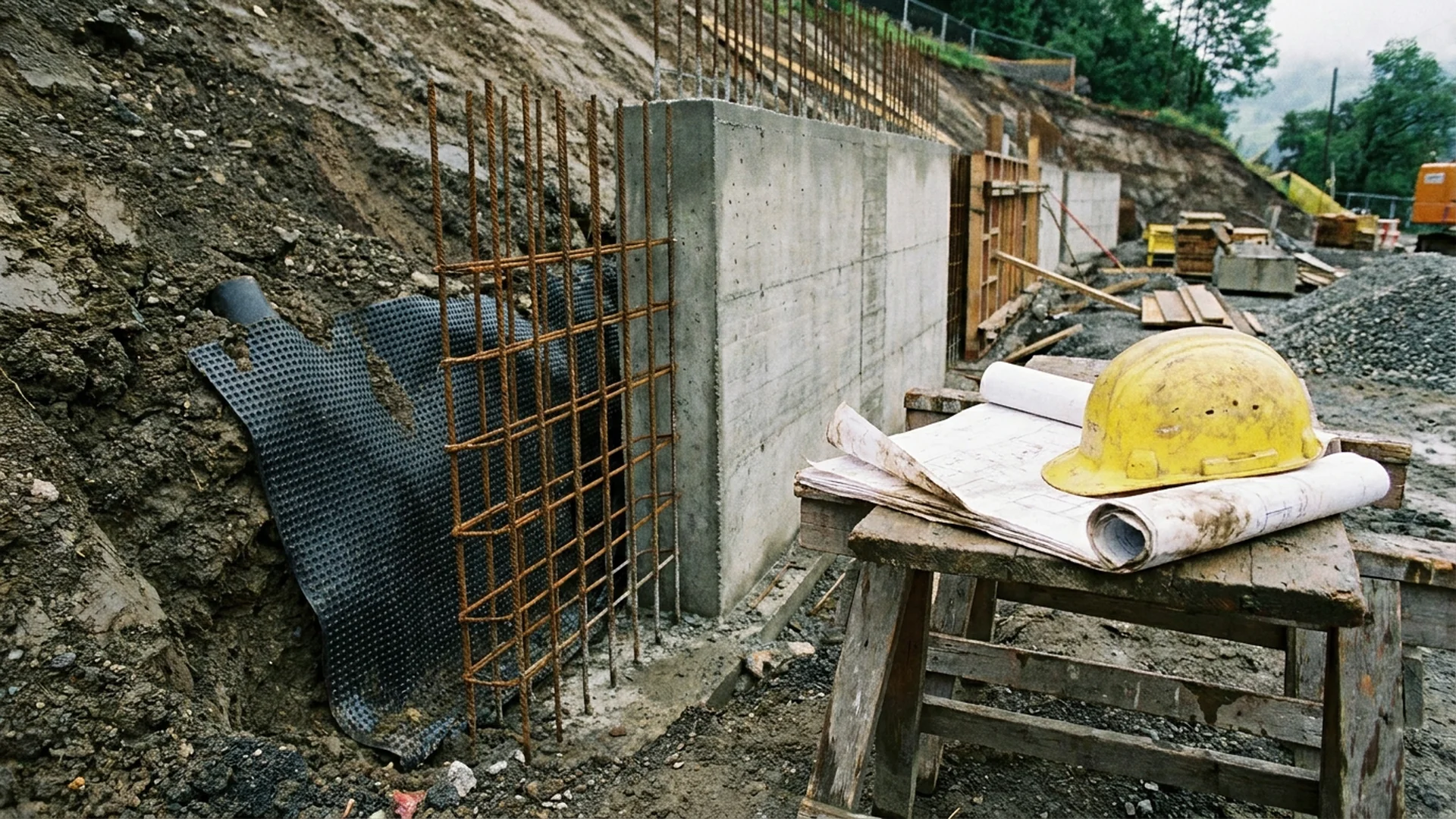 Retaining wall construction — Rolling Hills project