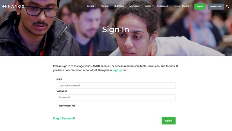 NANOG Login