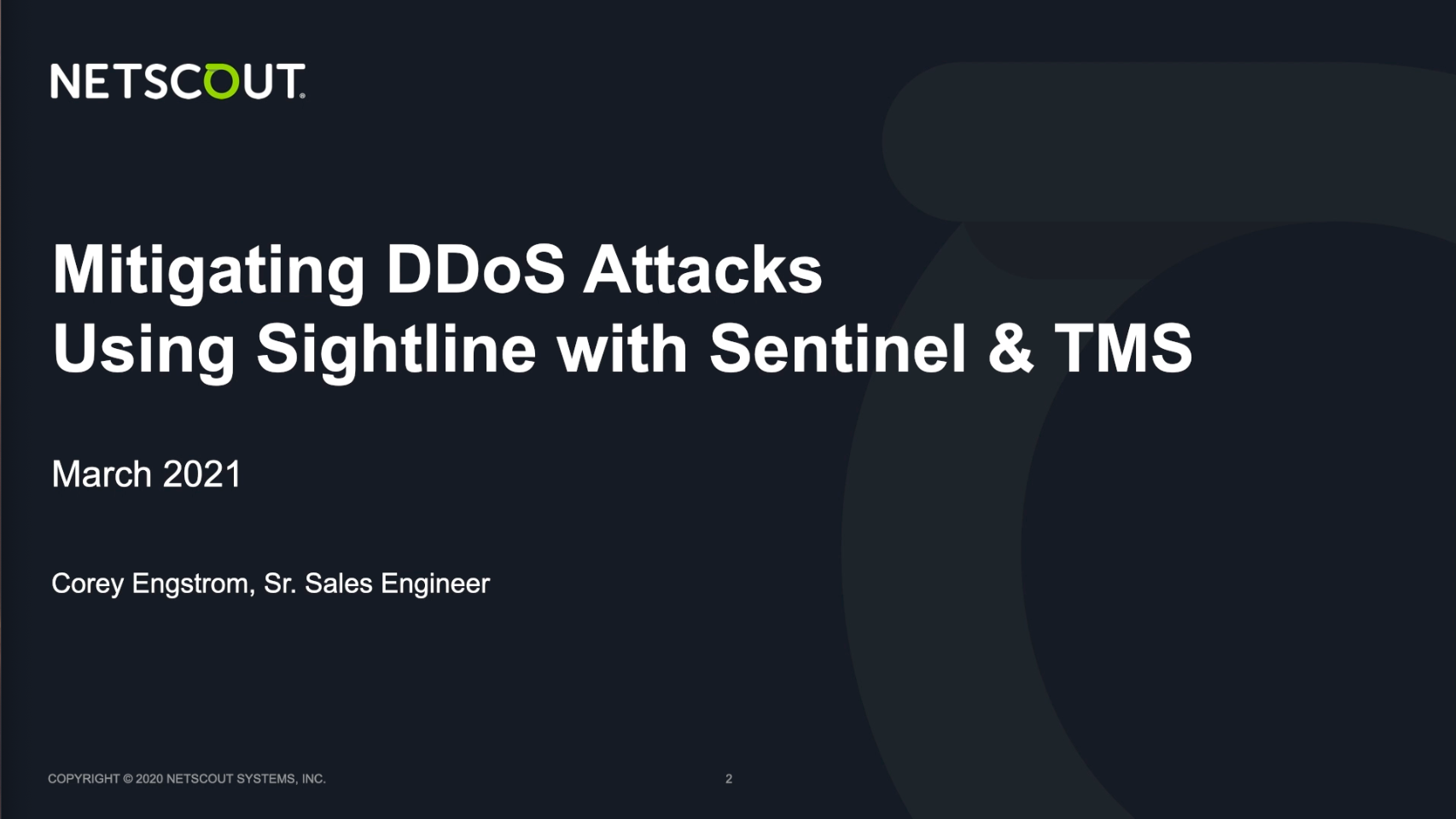 Mitigating DDoS Attacks Using Sightline with Sentinel & TMS