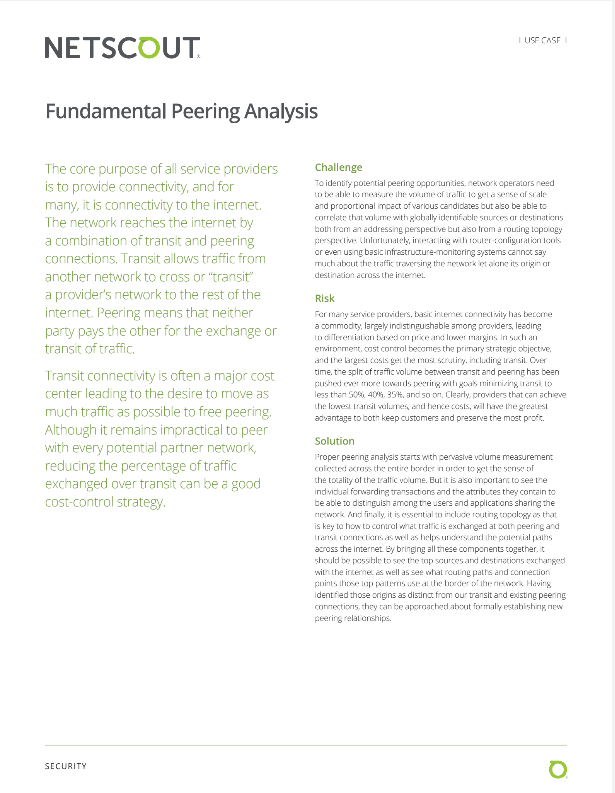 Fundamental Peering Analysis