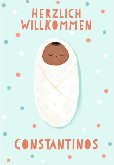 Welcome newborn card