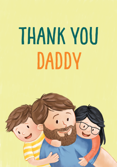 Thank you, Daddy card (siblings)