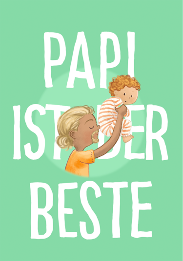 Karte „Papa ist der Beste“