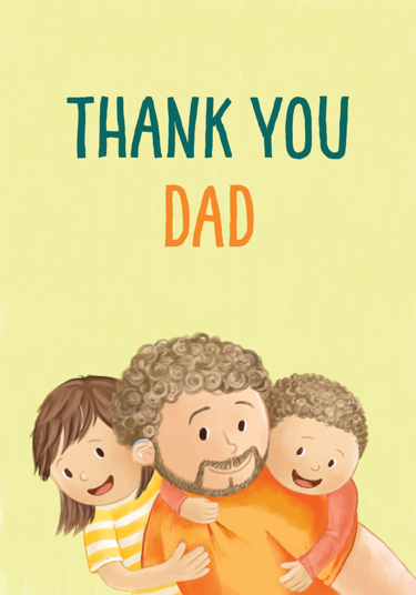 Thank you, Daddy card (siblings)