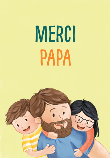 Carte : Merci, Papa (frères et sœurs)