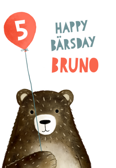 Happy bearsday card