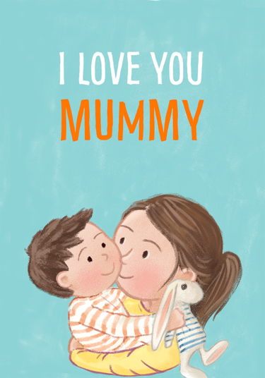 I love you, mom card