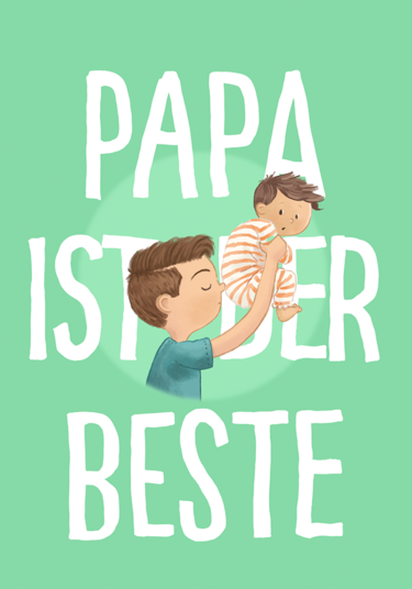 Karte „Papa ist der Beste“