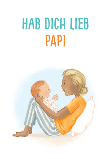 Karte „Hab dich lieb Papa“