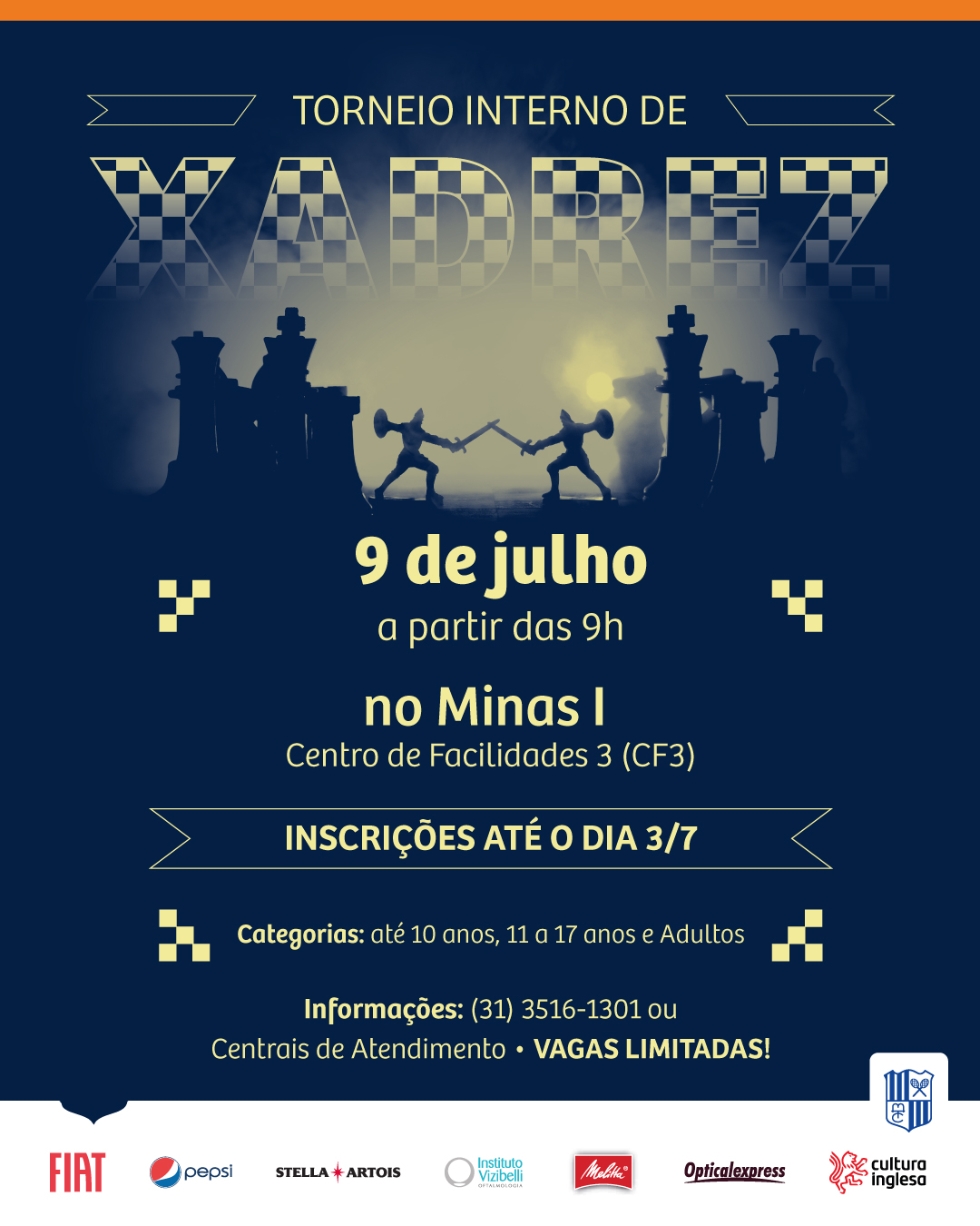 Torneio Xeque-Mate no dia 17 de junho