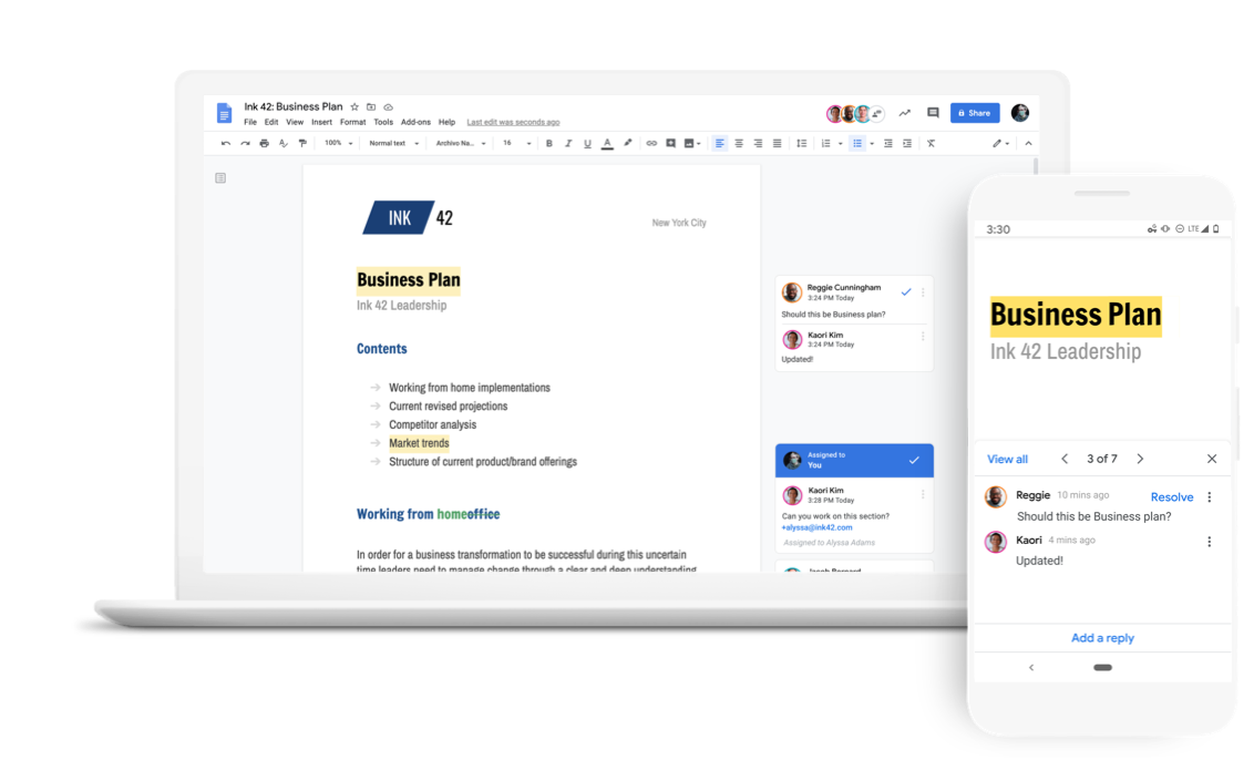 Interface Google Docs