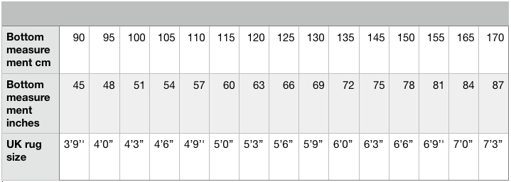 Horse Size Chart