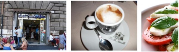 The best coffee in Rome + can't get enough of the caprese salad!