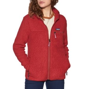 women's retro pile fleece hoody