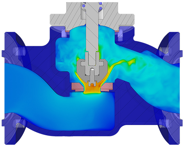 Simulação de válvula no novo Ansys Discovery