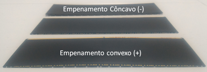 Ejemplos de matrices después del proceso de encapsulamiento con diferentes deformaciones.