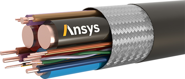 Conjunto típico de chicote de cabos Ansys Ema3d cable para simulação EMI EMC