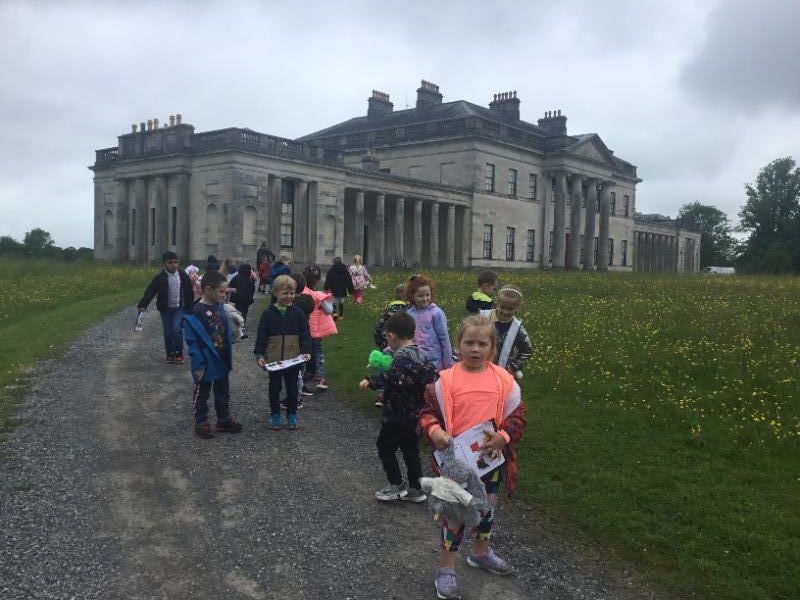 P1 end of year trip to Castle Coole: visiting the house
