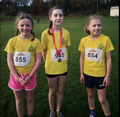 Megan, Meabh and Mya who represented Holy Trinity PS in the recent Flahavans cross country competiton