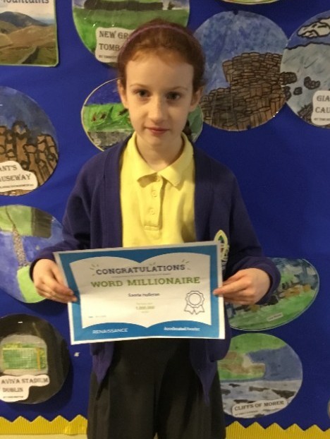 Congratulations to Saorla from P7, she is our newest AR millionaire in P7. 