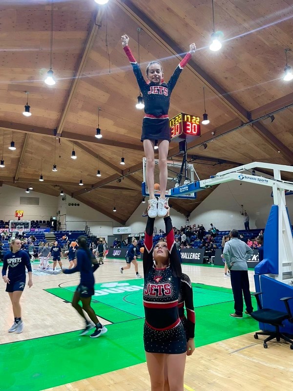 Lilly was 'flying high' at the weekend representing the Enniskillen Jets at the MAAC/ASUN National Basketball Challenge.