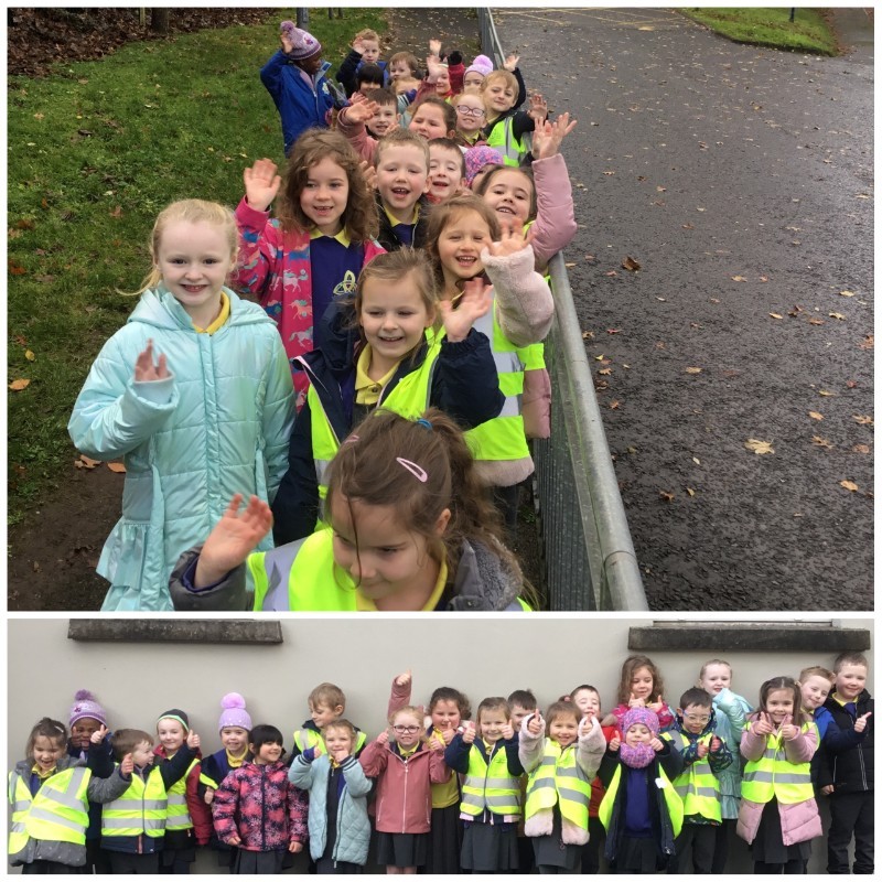Miss O'Hanlon's class really enjoyed their 'Houses and Homes' walk in the local community on Thursday.