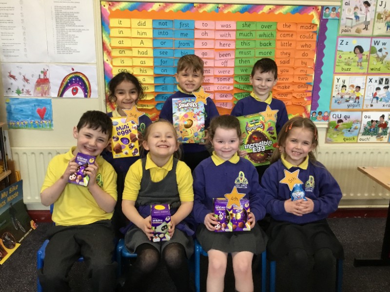Primary 2 held an Easter Raffle for Trocaire. There was great excitement and we would like to say a big thank you to all that contributed towards this.
