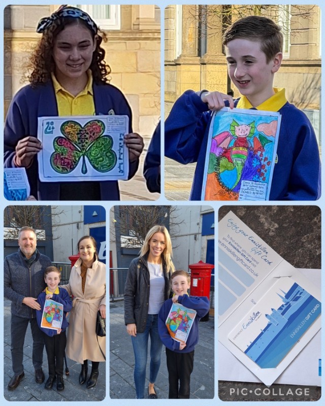 Congratulations to James (1st place) and Natalie (2nd place) who were winners in the recent Project St Patrick's Day art competition.  👏👏🎨