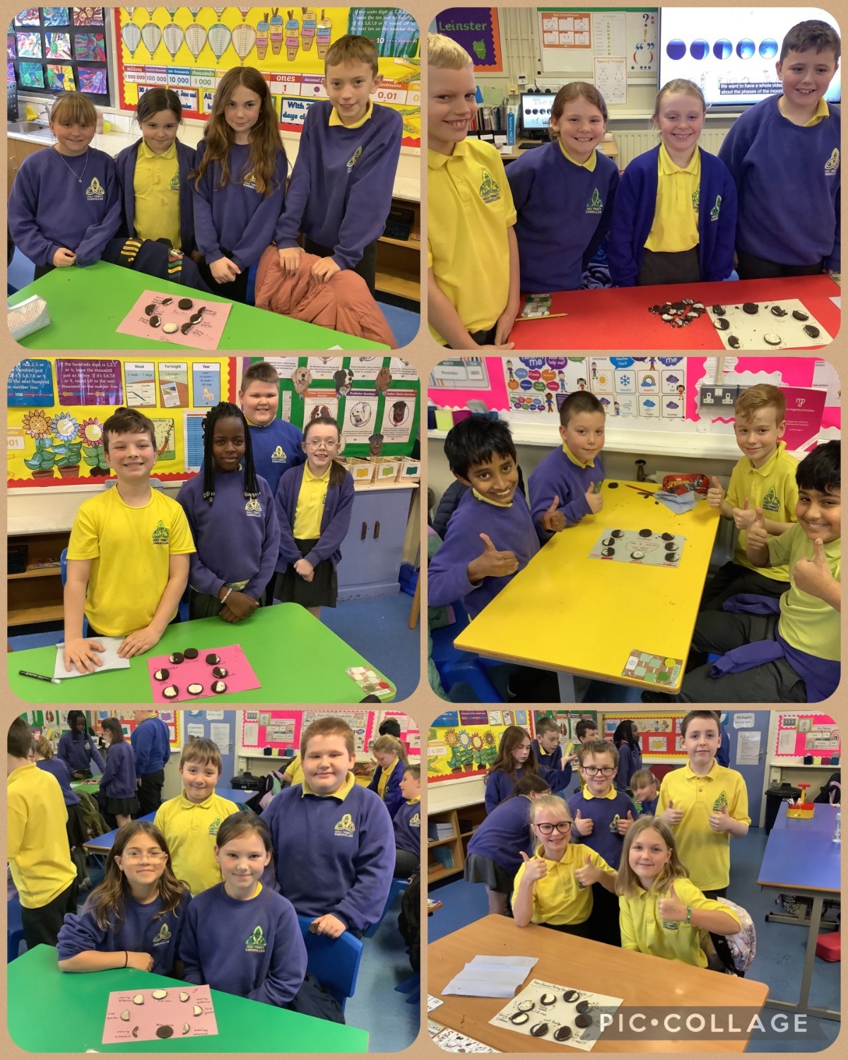 Mrs Ferry's P6 class used Oreo biscuits to help them learn the phases of moon.