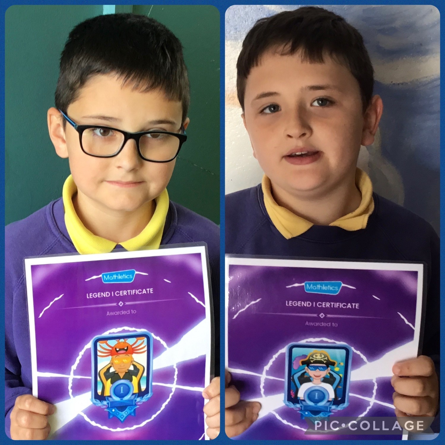 Congratulations to Mark-Thomas and Viktor in Mr McElroy's P5 class who have both achieved βLegendβ status in Mathletics. πππ