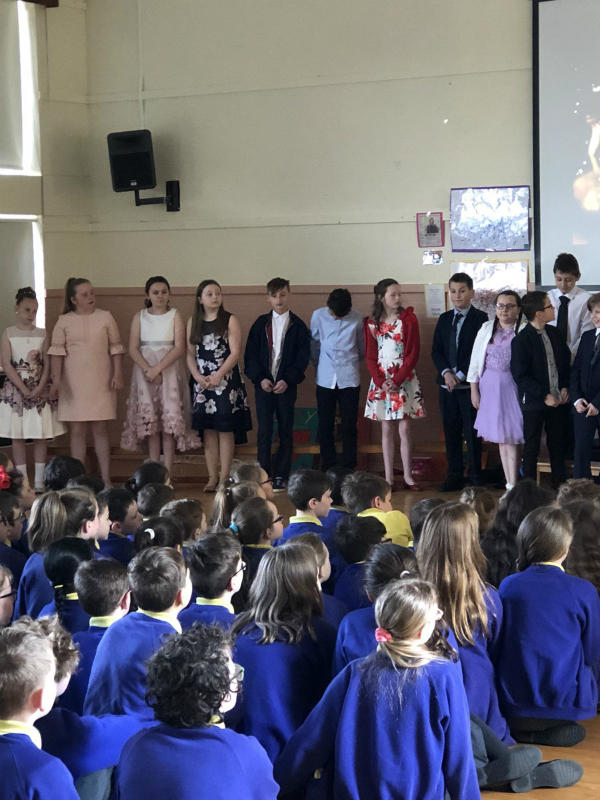 Mr Starrs' P7 Class performed a lovely assembly on Confirmation for school