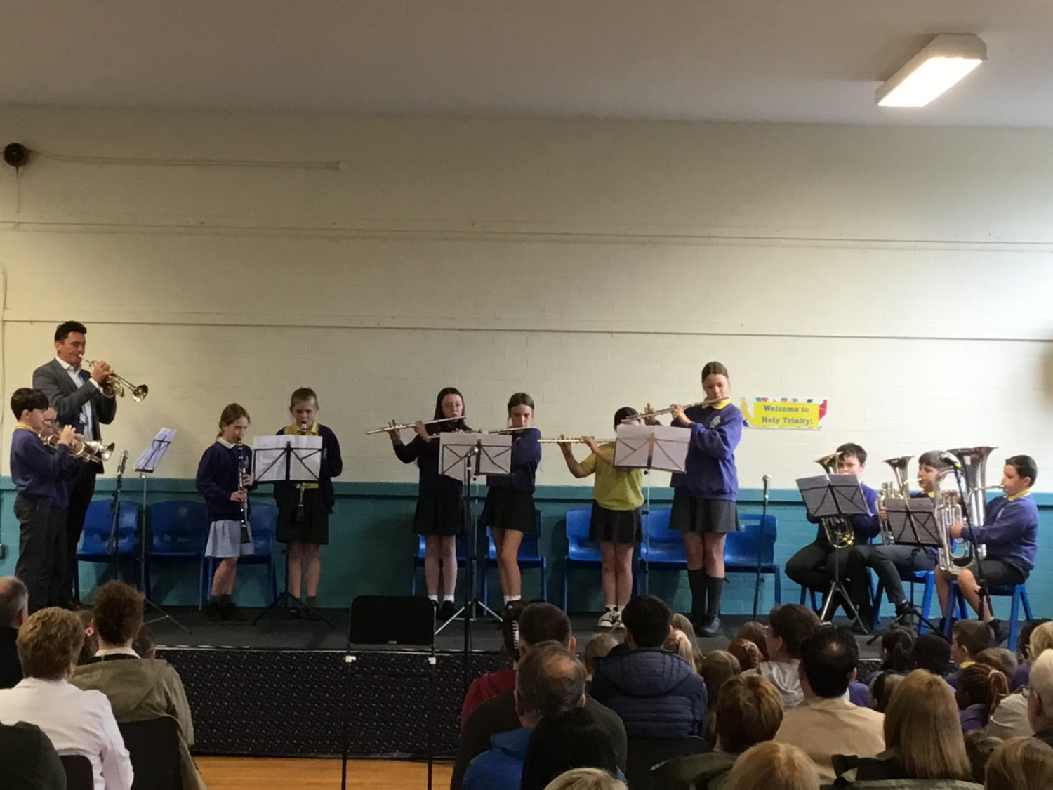 Holy Trinity Brass/Wind Band, led by Mr O'Hare.