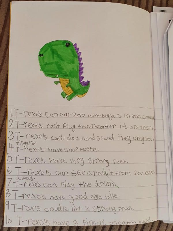 Caitlin's T-Rex research