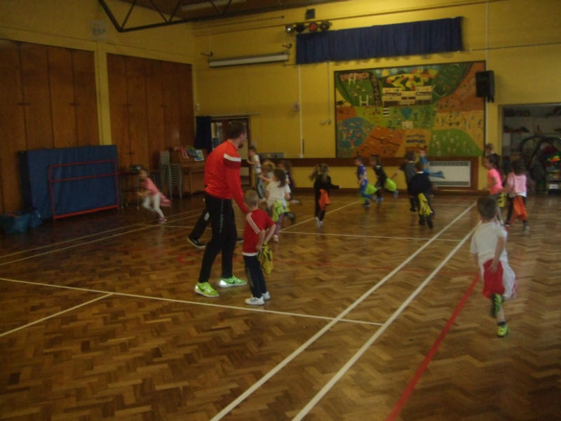 P1-P7 pupils are enjoying their Football sessions which are taking place on Wednesday afternoons for a period of six weeks. The pupils are developing their football and teamwork skills whilst having lots of fun!