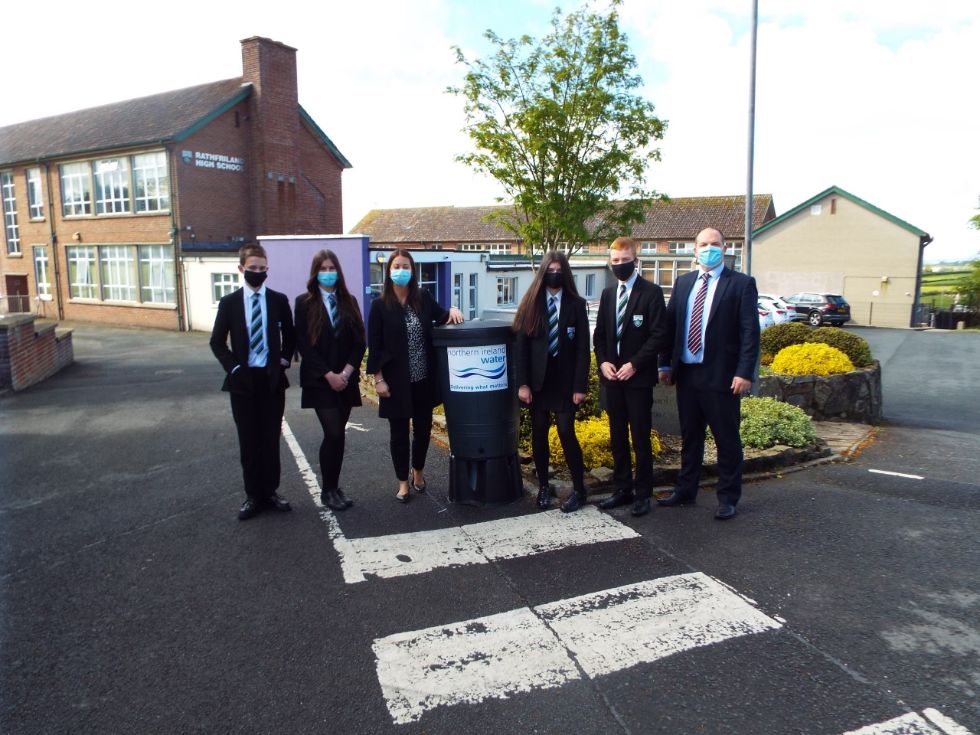 Year 10 - Receiving a water butt from NI water