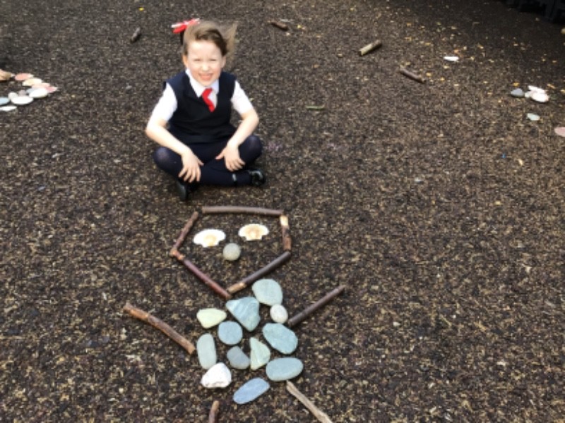 I loved creating my owl with natural materials.