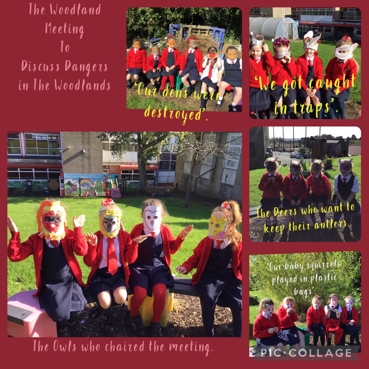 P3 have been enjoying their topic on Into the Woods. They called a meeting to discuss the Dangers to the Woodland.
