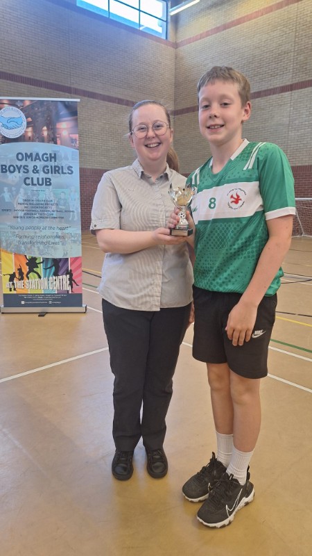 Cillian receiving his All Star Award.