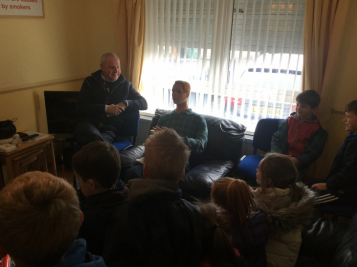 Harry the manikin showing us some of the dangers inside the living room
