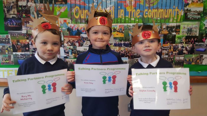 Celebrating Rory, Fionn and Stephen completing the Talking Partners Programme