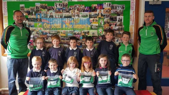 Winning club mascots.........missing from the photo are Lou Lou (P1) and Rachel (P7)