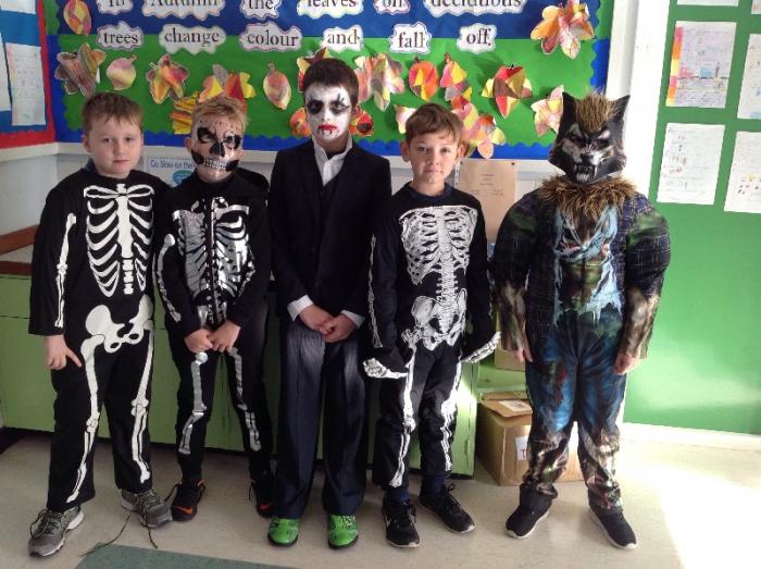 Dracula, A Werewolf and 3 Skeletons