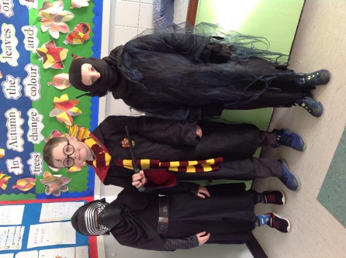 Harry Potter and his 2 scary helpers