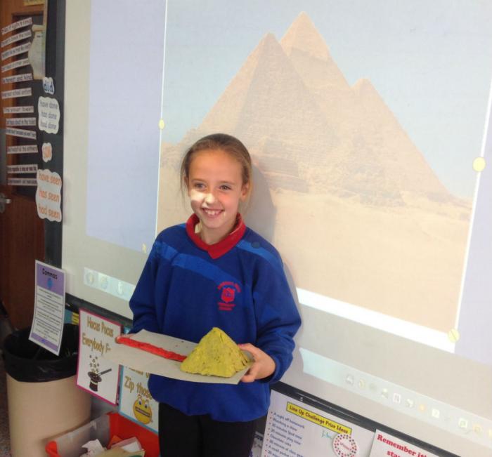 Lacey was very creative and covered her creation in sand!
